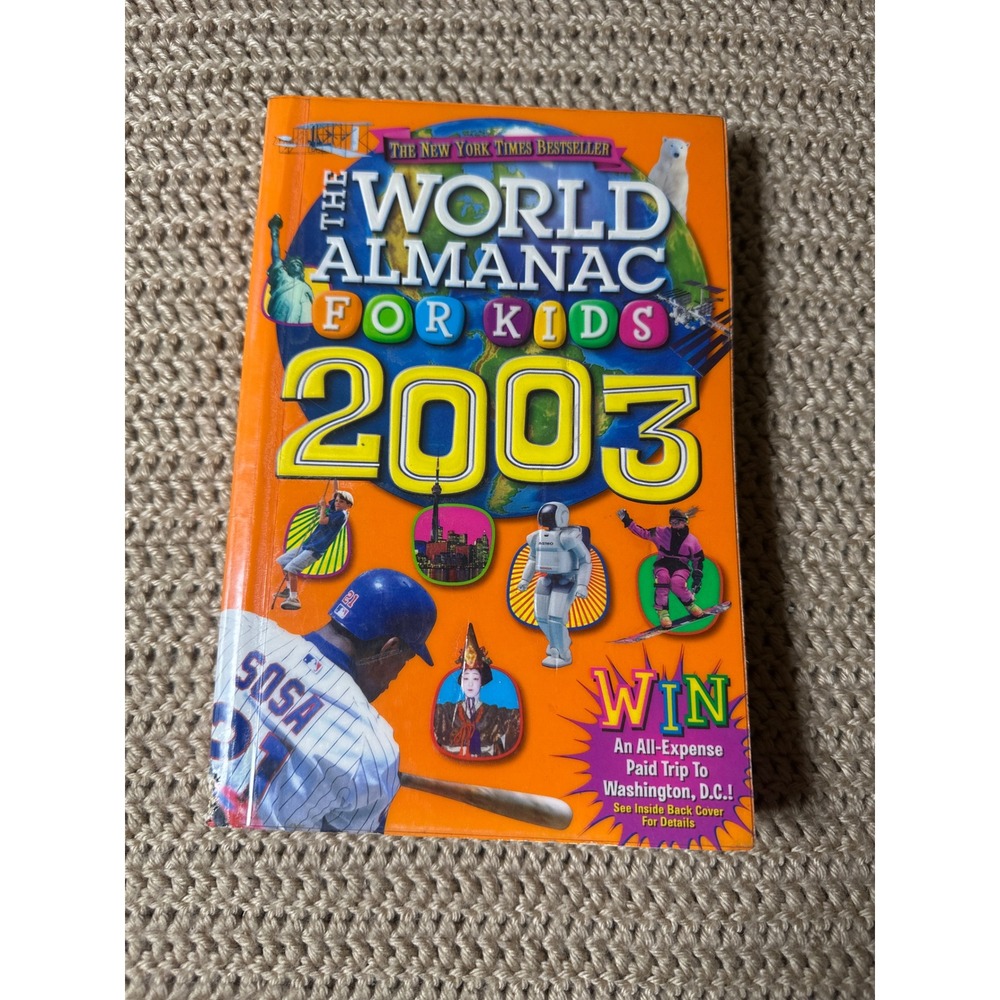 The World Almanac for Kids 2003 Softcover Educational Fact Book Y2K Nostalgia